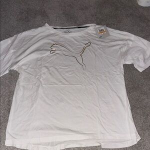 Puma White Workout Shirt Womens